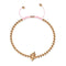Pégase | Or rose 18 carats | Bracelet à breloques en macramé licorne ailée